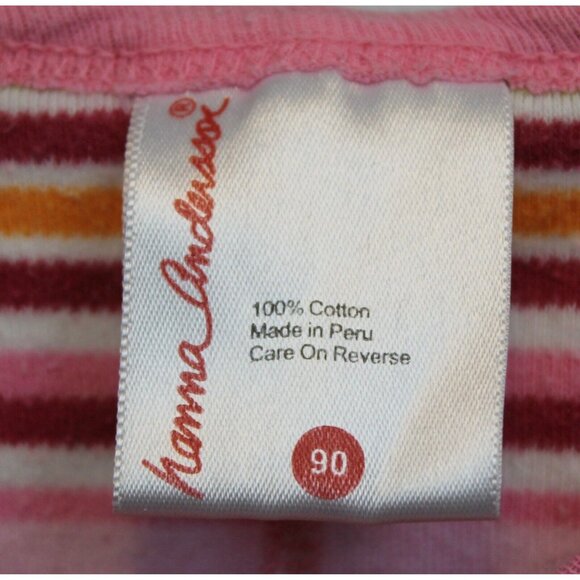 Hanna Andersson Toddler Sz 90 US 3 Striped Button up One Piece Sleeper Outfit - Picture 7 of 7